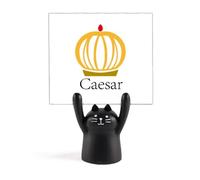 Caesar - Soporte para notas de tiranía del emperador romano con dibujos animados de gato negro