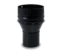 CAEXVEN Ampliación Tubo Chimenea 120 a 125mm - Adaptador Estufa Leña Vitrificado Negro - Ampliación Tubos Vitrificados - Compatible Tubos Chimenea 120mm y 125mm