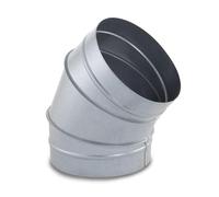 CAEXVEN Codo de 45º en Acero Galvanizado - Serie Helicoidal - 125mm