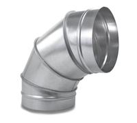 CAEXVEN Codo de 90º en Acero Galvanizado - Serie Helicoidal - 100mm