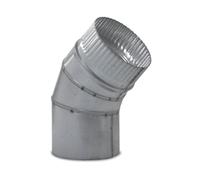CAEXVEN Codo de Sectores para chimeneas en Acero Galvanizado - Ángulo 45º - Serie lisa - 100 mm