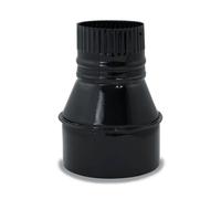 CAEXVEN Reducción Tubo Chimenea 200 a 180mm - Adaptador Negro Vitrificado para Estufas de Leña - Reductor Macho-Hembra - Tubo Estufa