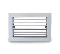 CAEXVEN Rejilla Ventilación en Aluminio Plateado - Lamas Fijas - 500x500 mm