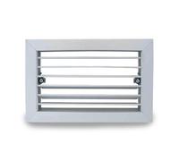 CAEXVEN Rejilla Ventilación en Aluminio Plateado - Lamas Móviles con Deflexión Simple - 500x300 mm