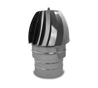 CAEXVEN Sombrerete Aspirador Giratorio en Acero Inoxidable - Serie Lisa y Helicoidal - 120 mm