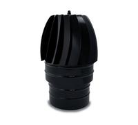 CAEXVEN Sombrerete Aspirador Giratorio para chimeneas en Acero pintado en Negro - Serie lisa - 120 mm