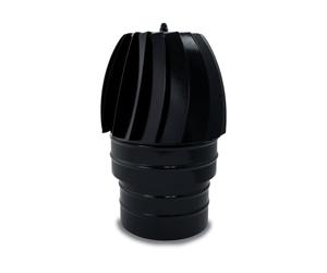 CAEXVEN Sombrerete Aspirador Giratorio para chimeneas en Acero pintado en Negro - Serie lisa - 120 mm