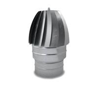 CAEXVEN Sombrerete Aspirador para Conductos en Acero Galvanizado - Serie Lisa y Helicoidal - 125 mm