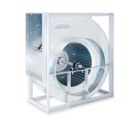 CAEXVEN Ventilador Centrífugo de Simple Aspiración Sin Motor con Salida de Eje y Turbina Metálica de Álabes hacia Adelante - Max 400ºC - 18/9 / Derecha