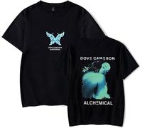 CAFDUE Dove Cameron Gráfica Impresa Camiseta, Cuello De Tripulación Unisex Manga Corta Hip Hop Harajuku Camisetas Casuales para Hombres Mujeres(1,M)