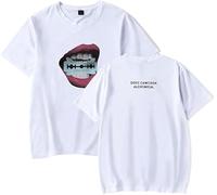 CAFDUE Dove Cameron Gráfica Impresa Camiseta, Cuello De Tripulación Unisex Manga Corta Hip Hop Harajuku Camisetas Casuales para Hombres Mujeres(XS-3XL)(4,L)