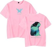 CAFDUE Dove Cameron Gráfica Impresa Camiseta, Cuello De Tripulación Unisex Manga Corta Hip Hop Harajuku Camisetas Casuales para Hombres Mujeres(3,L)