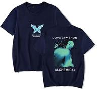 CAFDUE Dove Cameron Gráfica Impresa Camiseta, Cuello De Tripulación Unisex Manga Corta Hip Hop Harajuku Camisetas Casuales para Hombres Mujeres(5,S)