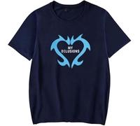 CAFDUE Europa Y América Dove Cameron Gráfica Impresa Camiseta, Cuello De Tripulación Unisex Manga Corta Hip Hop Harajuku Camisetas Casuales para Hombres Mujeres(XS-3XL)(5,XXL)