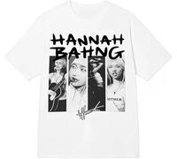 CAFDUE Hannah Bahng Fans Impresa Camiseta, Retro Harajuku Hip Hop Casual Manga Corta Tops Unisex(XS-3XL)(3,3XL)