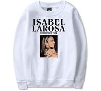 CAFDUE Isabel Larosa Merch 2D Impreso Cuello Redondo Sudadera con Capucha Hip Hop Streetwear Harajuku Sudadera Casual(XS-3XL)(2,XL)