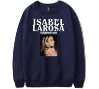 CAFDUE Isabel Larosa Merch 2D Impreso Cuello Redondo Sudadera con Capucha Hip Hop Streetwear Harajuku Sudadera Casual(XS-3XL)(3,XS)