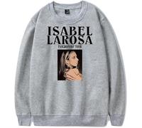 CAFDUE Isabel Larosa Merch 2D Impreso Cuello Redondo Sudadera con Capucha Hip Hop Streetwear Harajuku Sudadera Casual(XS-3XL)(4,L)