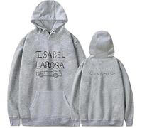 CAFDUE Isabel Larosa Merch Sudadera con Capucha, Retro Gráfica Impresión Unisex Suelto Sudadera De Manga Larga(4,M)