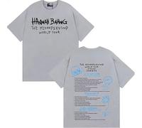 CAFDUE Sunmmer Hannah Bahng Fans Impresa Camiseta, Retro Harajuku Hip Hop Casual Manga Corta Tops Unisex(3,XL)