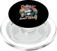 Café alimenta mi lobo interior ilustración PopSockets PopGrip para MagSafe