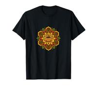 Café Amantes Mandala Ilustración Café Café Camiseta