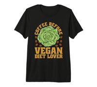 Café Antes de la Dieta basada en Plantas Amante del café Amante de la Dieta Veg Camiseta Premium