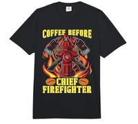 Café Antes de la Lucha contra Incendios Amante del café Jefe Bombero Comfort Colors Adult Heavyweight T-Shirt