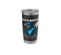 Café antes de la minería de datos Programador del amante del café Data Miner Vaso térmico de acero inoxidable de doble pared