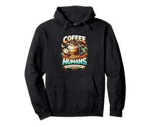 Café Antes de los Humanos Diseño gráfico Divertido Sudadera con Capucha