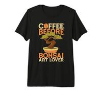 Café Antes de Mini árbol Jardín Amante del café Amante del Arte bonsái Camiseta Premium