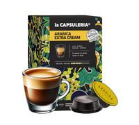 Café ARABICA EXTRA CREAM, refinado (192 Cápsulas) compatibles con Lavazza A Modo Mio, 12 Paquetes de 16 Cápsulas, 100% Arabica, sabor suave y aromático, crema aterciopelada (La Capsuleria)
