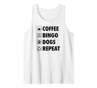 Café Bingo Perros Repiten Vida Simple Iconos Básicos Camiseta sin Mangas
