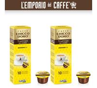 100 Cápsulas Caffitaly System Chicco D'Oro : Italiano,Tradition,Café Crem ,Dek