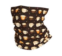 Café Capuchino Clásico Viento Polvo Prueba Cuello Bufanda Respirable Calentador De Cuello Bufanda Facial para Hombre Deportes Mujer