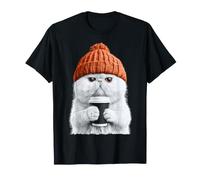 Café Cat Owner Kawaii Design Camiseta