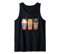 Café Catpuccino Kawaii Cat Camiseta sin Mangas