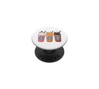 Café Catpuccino Kawaii Cat PopSockets PopGrip Adhesivo
