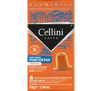 Café Cellini Cápsulas de aluminio compatibles con Nespresso* - Portofino 100 uds | Café con sabor afrutado y acidez fina