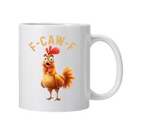 Café con forma de gallina, gallo de cerámica de 35 cl novedad | Tazas divertidas para té y café | Para casa, oficina, vacaciones, cumpleaños, Navidad, vino, leche, hombres, amigos