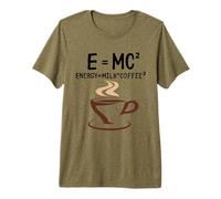 Café con Leche energética E=MC2 Science Coffee, Divertido Regalo científico Camiseta Premium