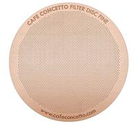 CAFE CONCETTO Filtro para uso en cafeteras AeroPress Go/AeroPress - Disco fino - Reutilizable - Acero inoxidable recubierto de alta calidad (oro rosa, metal) - Consejos de preparación incluidos