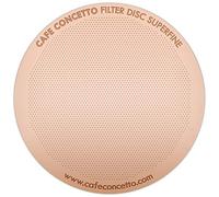 CAFE CONCETTO Filtro para uso en cafeteras AeroPress Go/AeroPress - Disco superfino - Reutilizable - Acero inoxidable recubierto de alta calidad (oro rosa, metal) - Consejos de preparación incluidos