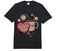Café Corazón I Tolerate You Cafeína Comfort Colors Adult Heavyweight T-Shirt