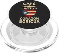 Café Cristo Corazón Boricua Fe Tropical Orgullo Puerto Rico PopSockets PopGrip para MagSafe
