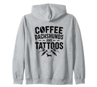 Café Dachshund Tatuador Artista Cafeína Amante Perro Mamá Papá Sudadera con Capucha