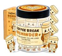 Café de apoyo emocional - Regalos divertidos de café para hombres y mujeres - Tarro de 60 tarjetas de afirmación diaria positivas - Regalos inspiradores para mujeres - Regalo de cuidado personal para