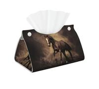 Café de Caballo Corriendo, Funda para Caja de pañuelos con Cierre, Reutilizable, Decorativa para baño, Sala de Estar, Dormitorio, Oficina y Coche.