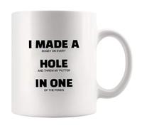 Café De Cerámica Hice Un Hoyo En Uno Taza De Cerámica 330Ml | Café De Cerámica Ecológicos Liso Tazas De Café Para Hogar Evento Cumpleaños Tazas Desayuno