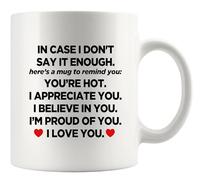 Café De Cerámica Por Si No Lo Digo Lo Suficiente Taza Mug 330Ml | Café De Cerámica Resistente Liso Tazas De Café Para Fiesta Cumpleaños Evento Tazas Desayuno